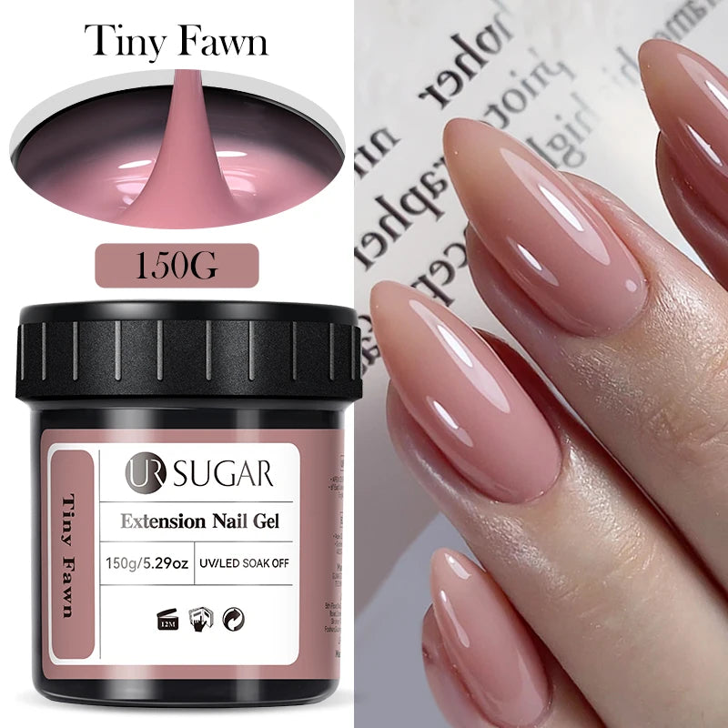 UR SUGAR 150g Soft Pink Quick Builder Nail Gel 6 IN 1 Acrygel For Nails Extension Constuction Self Leveling Soak Off UV LED Gel