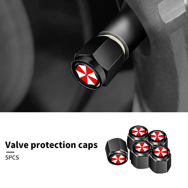 4Pcs Car Tire Valve Stems Cap Aluminum Tyre Wheel Stem Air Valve Cover Airdust For Umbrella