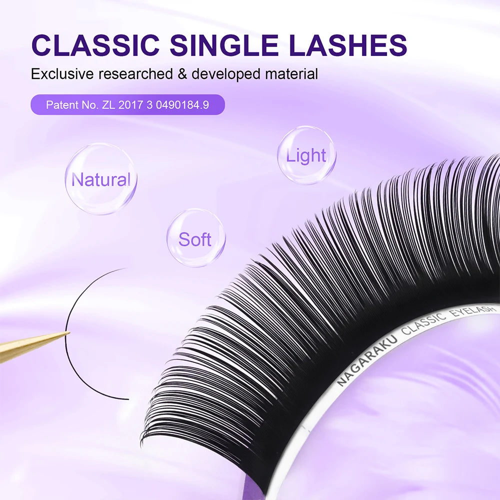 NAGARAKU Synthetic Mink Individual Eyelash Extensions 5/6/7/8mm Upper Lash & Bottom Lash Brow Maquillaje High Quality Makeup