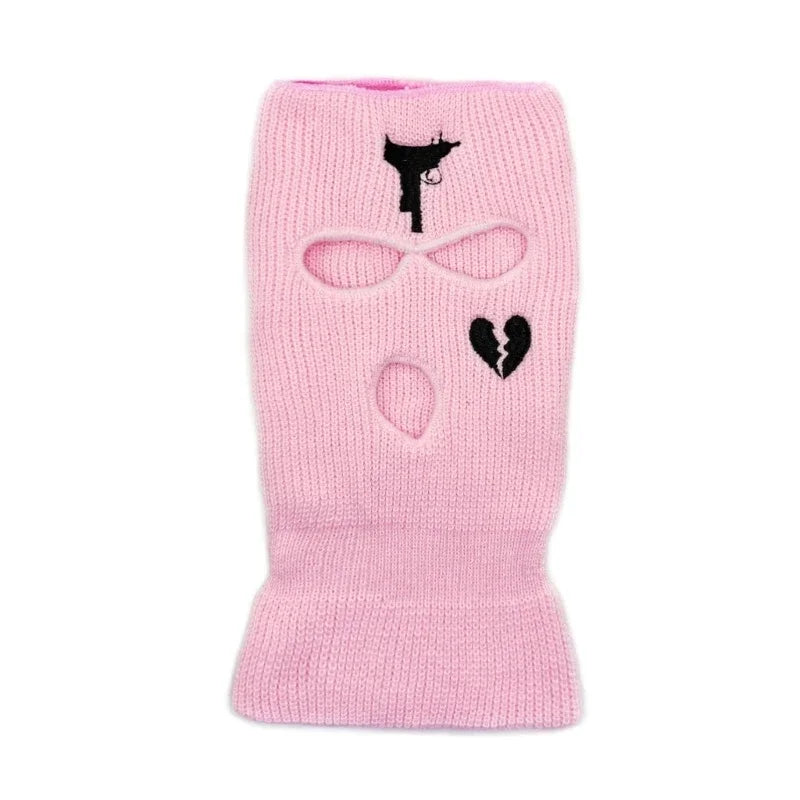 Winter Balaclava Skiing Hat with Three Holes Warm Outdoor Knitted Pullover Face Mask Multifunctional Sports