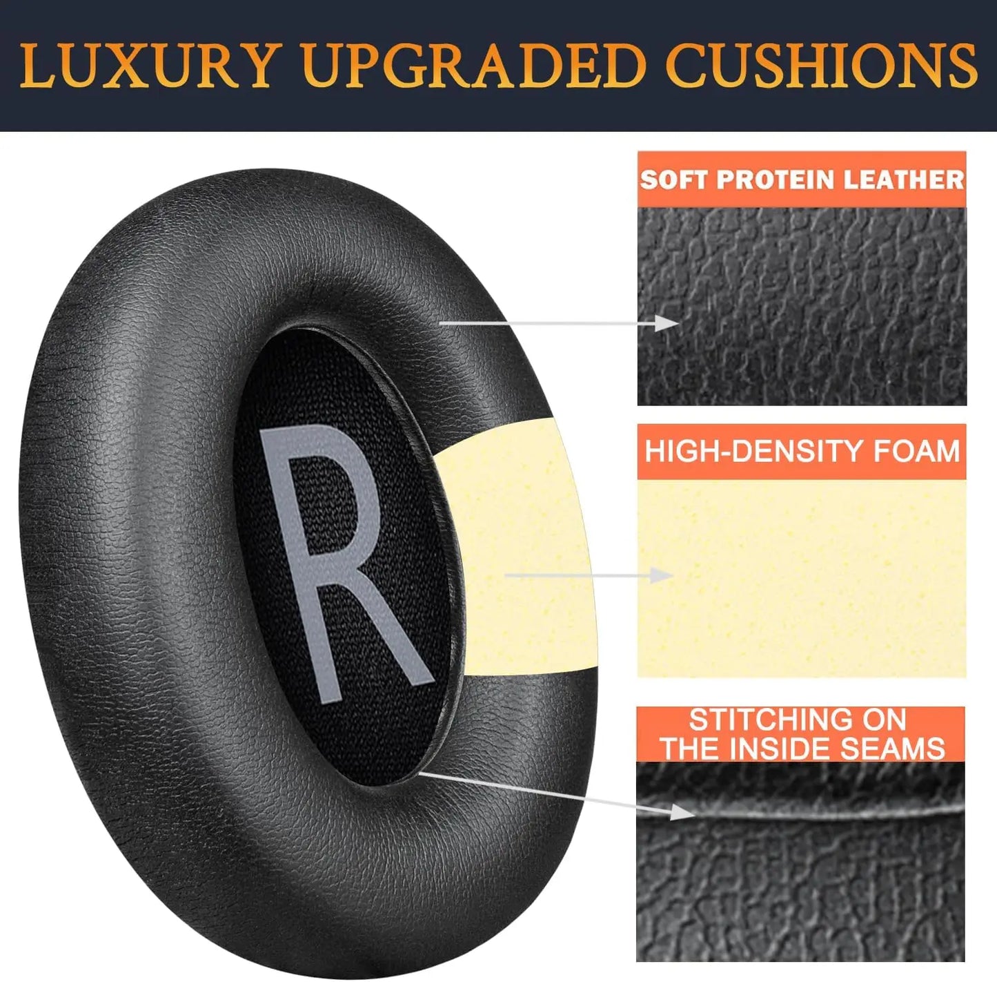 Ear Pads for Bose 700 Noise Cancelling Headphones (NC700) - Softer PU Leather, Added Thickness, Extra Durable Ear Cushions