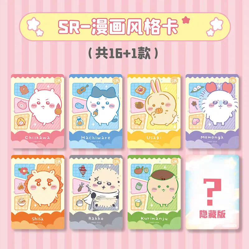 KABAO Original Chiikawa Collection Card Square Kawaii Character High Quality Anime Toy Card Cartoon Decorative Cute Collect Gift