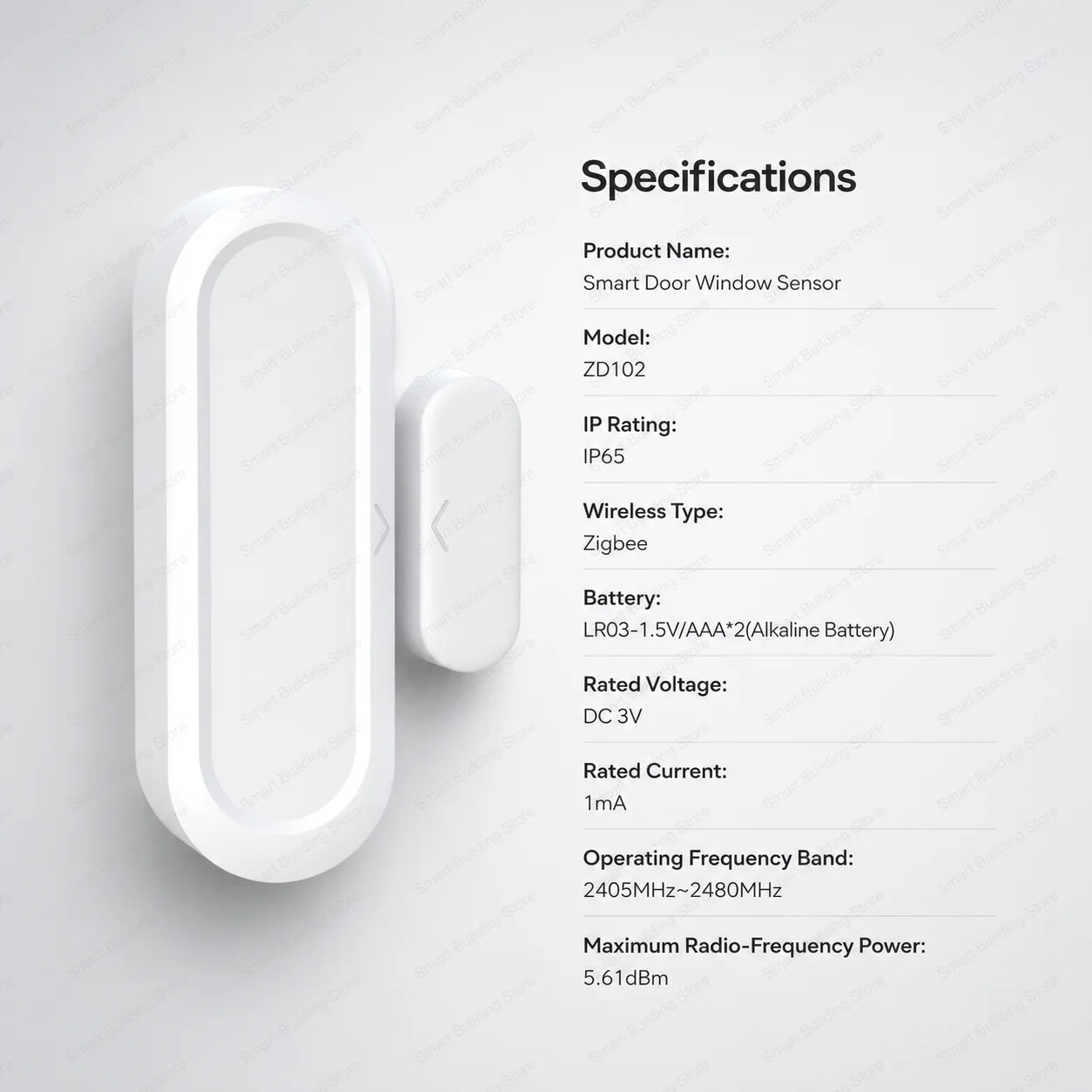 Zigbee 3.0 Door Window Sensor Zigbee Gateway Required Smart Home Work with Alexa ZHA Zigbee2mqtt