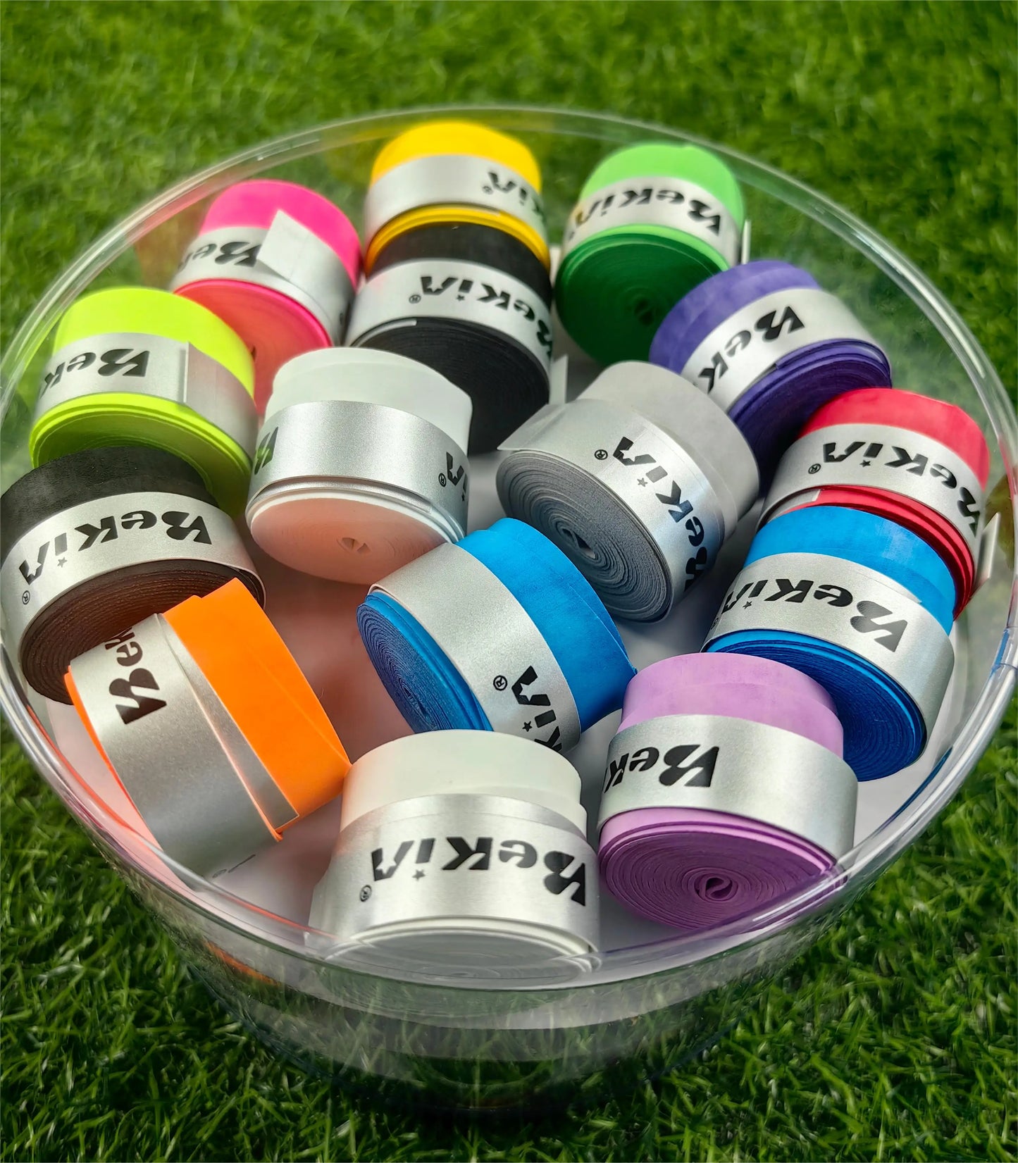 60pcs/Pack Dry Tennis Racket Grip Anti-skid Sweat Absorbed Wraps Taps Badminton Grips Racquet Vibration Overgrip Sweatband