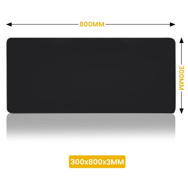 Alfombrilla de ratón Xxl para sala de juegos, alfombrilla de ratón negra de larga velocidad, decoración grande para mesa