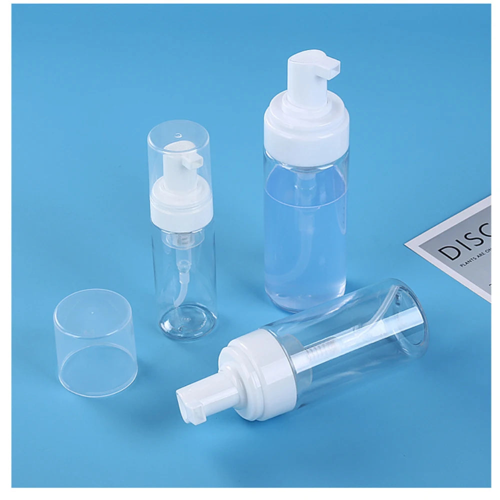 100/150/200ml Plastic Foam Pump Bottle Empty Face Eyelashes Cosmetic Bottle Cleaner Soap Dispenser Foam Bottle