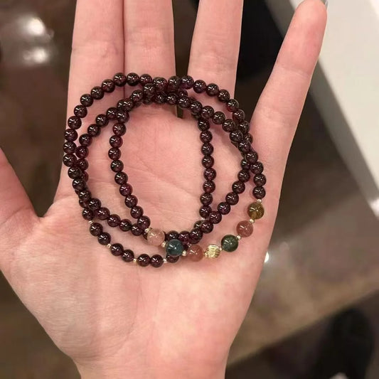 Quartz Agate Beaded Bracelet, Volcanic Rock, Tiger's Eye, Black Agate, Crystal, Yoga Healing Chakra Jewelry for Men and Women