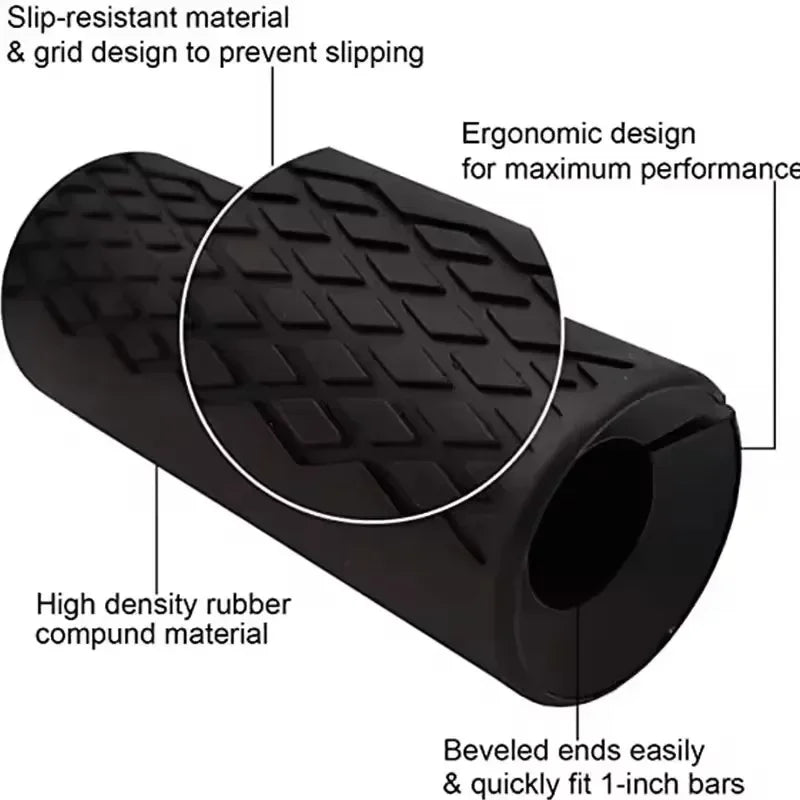 Thick Bar Grips Non-Slip Silicone Fat Bar Dumbbell Barbell Sleeves Weightlifting for Gym Home Workout Muscle Growth Wrist Guard
