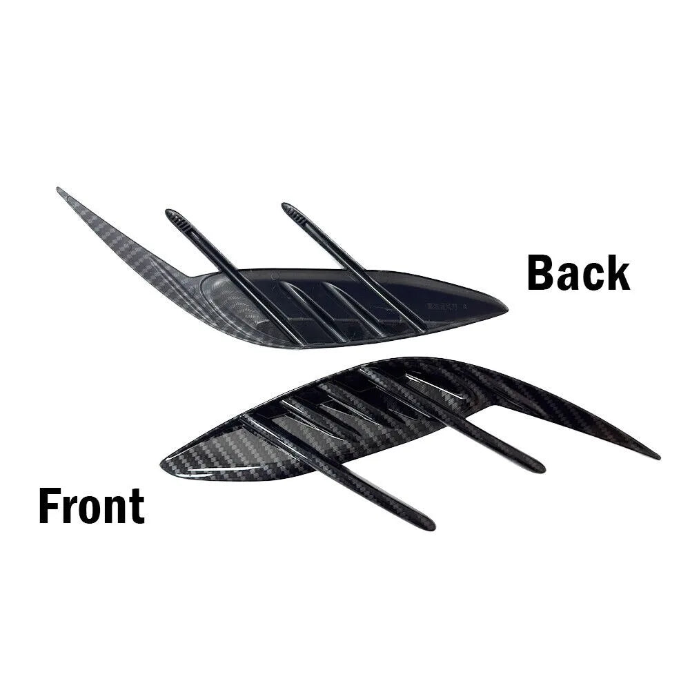 2PCS For KIA Stinger 2018-2023 Car Front Rear Bumper Spoiler Fender Side Vent Cover Canard Splitter Trim Auto Accessories
