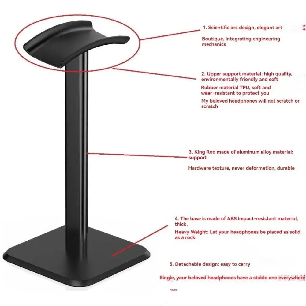 Headset Stand Holder Headphone Plastic Rack Mount Hanger Flexible Earphone Gamer Hanger Organizer Display Support For Airpod Max