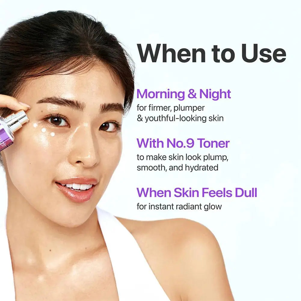 Numbuzin NO.9 Retinol Lift & Firm Cream Korean Original Skin Care Purple Needle Tube Eye Cream No.9 NAD+ BIO Lifting-sil Essence
