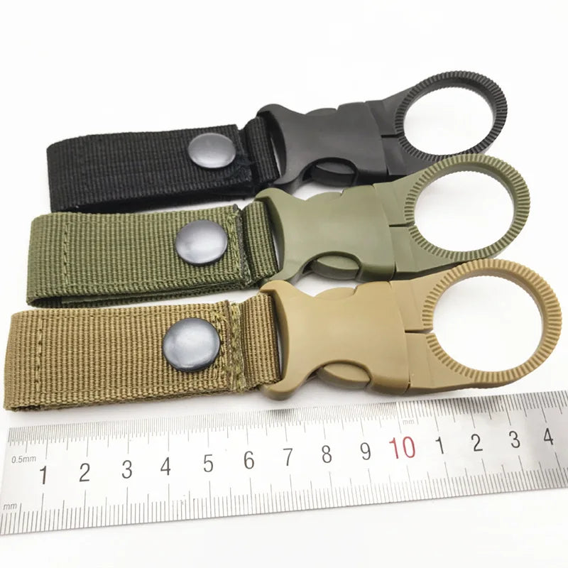 14/2/1pcs Portable Webbing Buckle Hook Water Bottle Clip Durable Nylon With Safety Multi-Color Buckle For Camping Hunting Sports