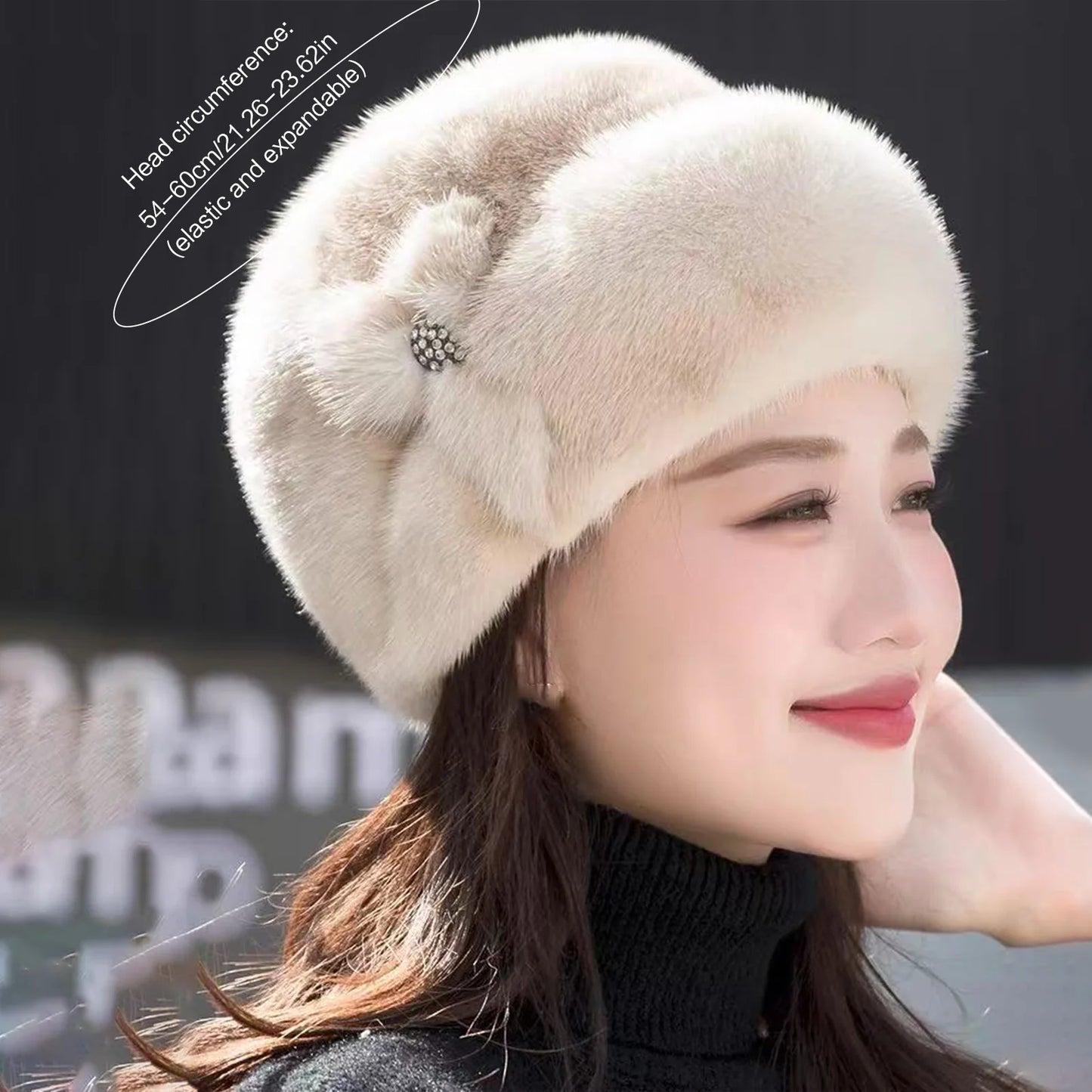 Winter Hat for Women Elastic Beanie Warm Thermal Cap for Middle Aged and Elderly Outdoor Activities Warmer