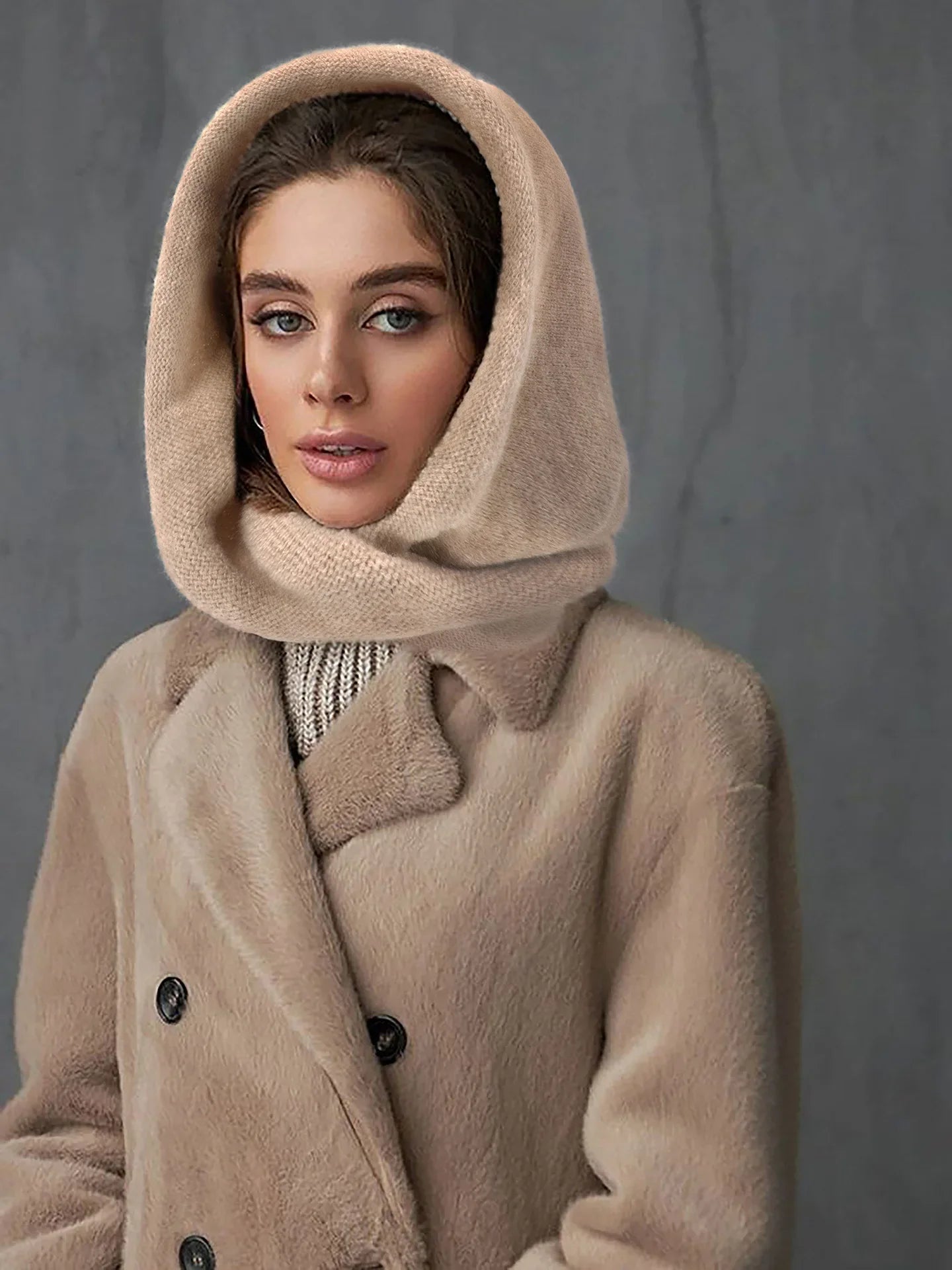 Fashion Women Winter Scarf Hat Set Knitted Cap Warm Balaclava Skullies & Beanies
