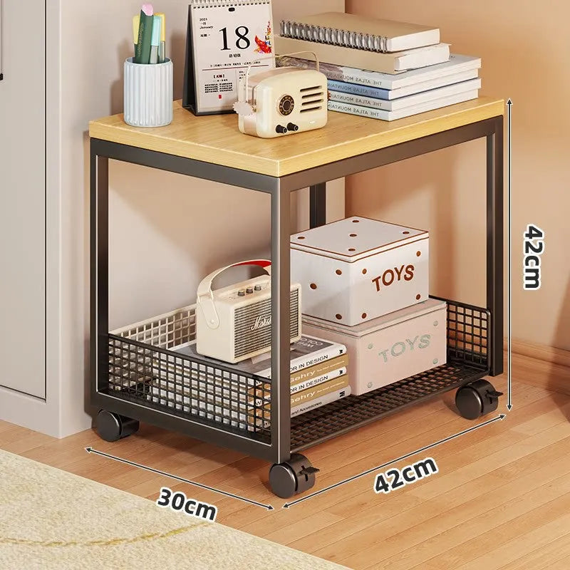 Movable Bedroom Bedside Cabinet Multifunctional Storage Rack Storage Nightstand Bedside Table Tiny Table