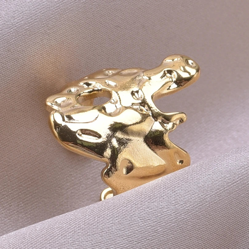 6pcs/lot Wholesale Various Chunky Rings Real Gold Plated Love Abstract DIY Shell Star Sun Bat Shaped Rings Women Jewelry Gifts