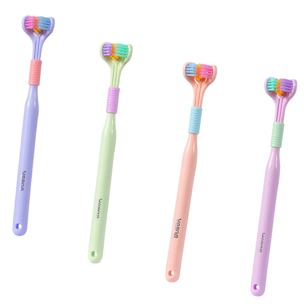 Three Sided Soft Hair Tooth Toothbrush Adult Toothbrush Ultra Fine Soft Bristle Oral Care Safety Teeth Brush for Oral Health