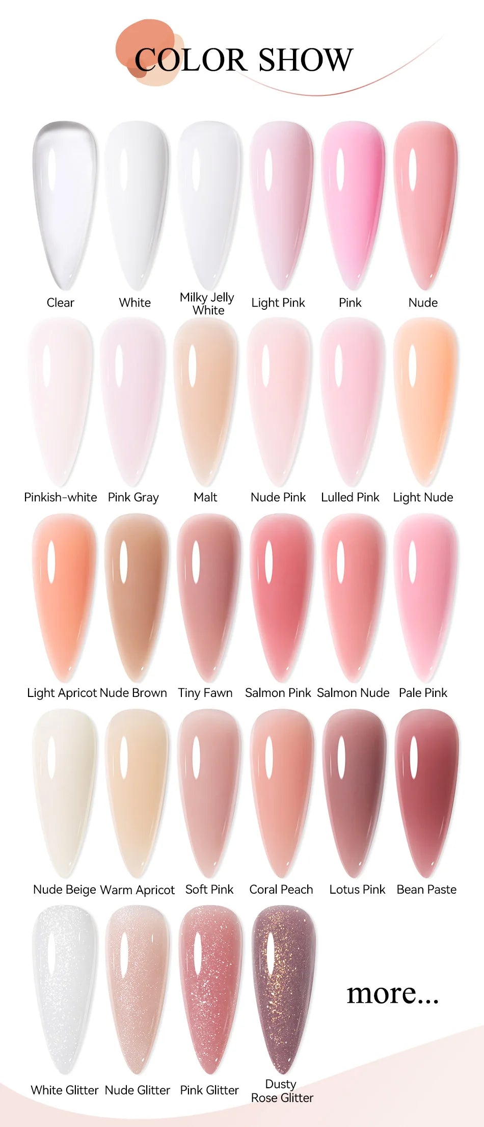 UR SUGAR 150g Soft Pink Quick Builder Nail Gel 6 IN 1 Acrygel For Nails Extension Constuction Self Leveling Soak Off UV LED Gel