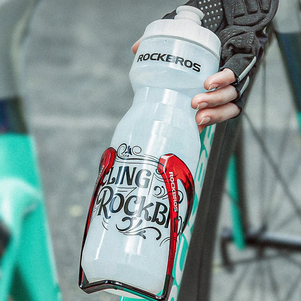 ROCKBROS Bicycle Water Bottle 750ML PP5 Plastic For Outdoor Running Climbing Sports Squeeze Mug Cycling Kettle Portable Bike Cup