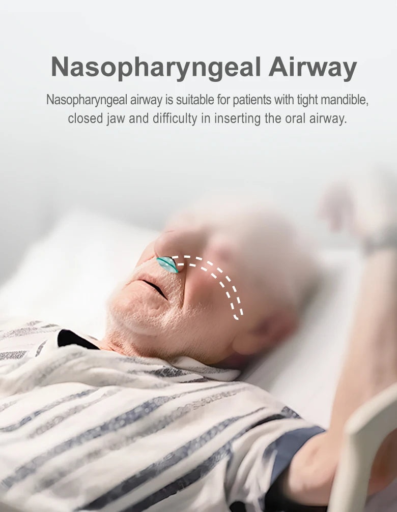 5PCS/12PCS Nasopharyngeal Airway Nasal Pharyngeal Duct Health Care Tool Accessory Help Sleeplessness For Emergency First Aid