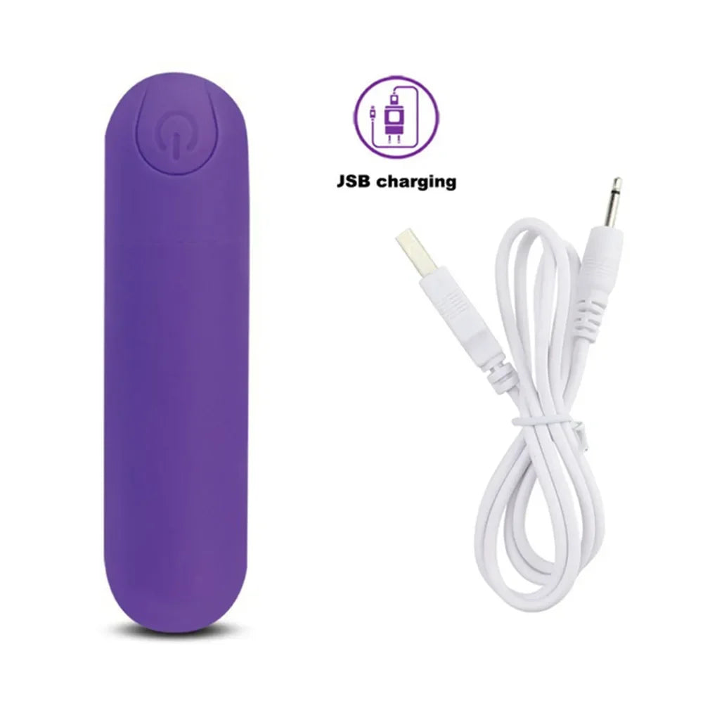 Bullet Head Masturbator Female 10 Speed Control Mini Vibrator Powerful Rechargeable Clitoris G-Spot Massage Toy Adult Toys