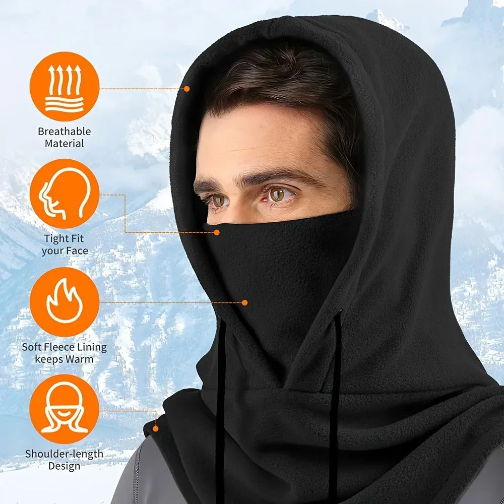 Winter Balaclava Set, Windproof Warm Hat for Outdoor Cycling and Skiing with Neck Warmer – Perfect Gift for Christmas/Halloween/