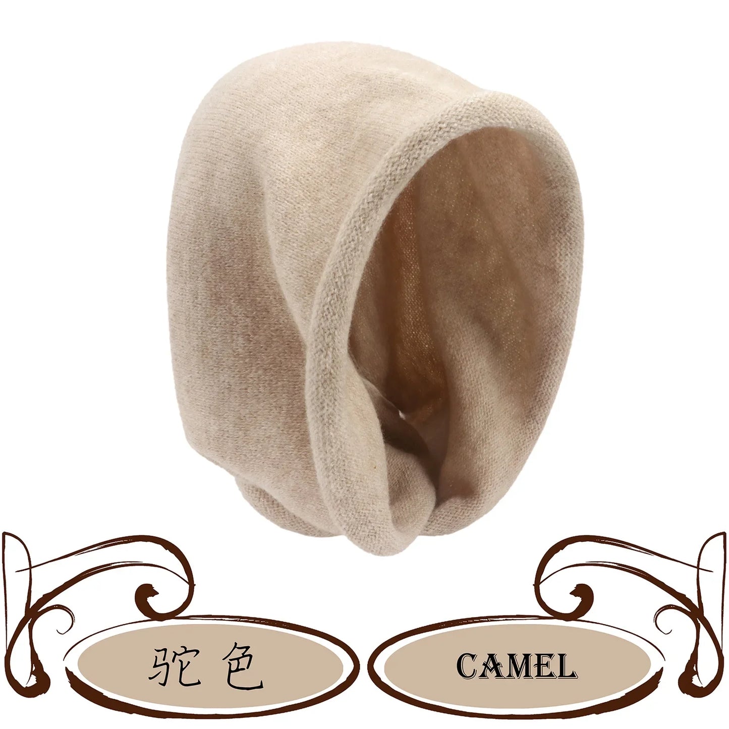 Fashion Women Winter Scarf Hat Set Knitted Cap Warm Balaclava Skullies & Beanies