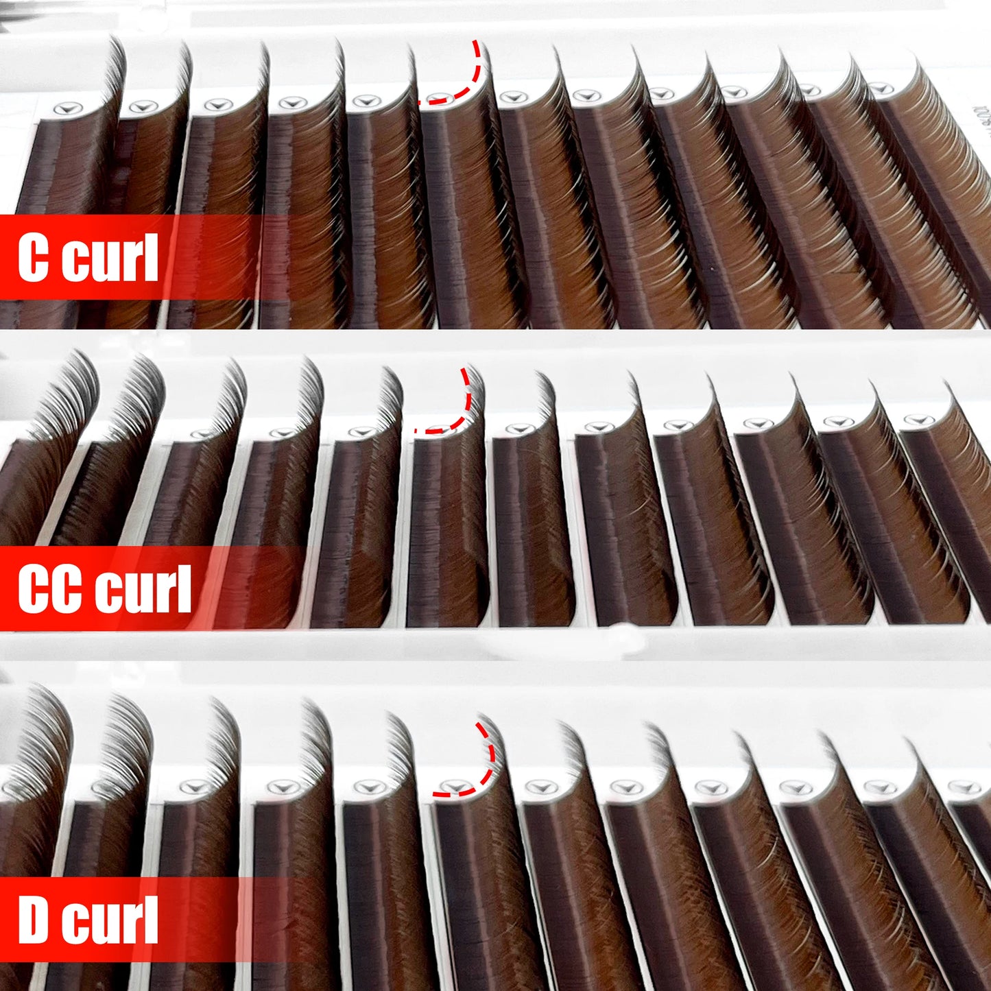 Abonnie Cocoa Brown Eyelash Extensions C CC D Mink Individual Colorful Lashes Extensions Brown Color Natural Soft Eyelashes