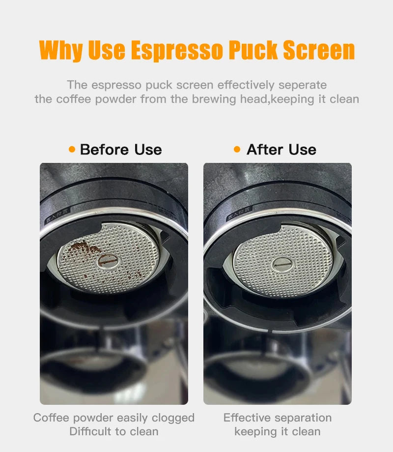 Alikisscafe Coffee Puck Screen Magnetic Espresso Filter 49.5mm 51mm 53.5mm 57.3mm 58.5mm Barista Portafilter Accessories Tools