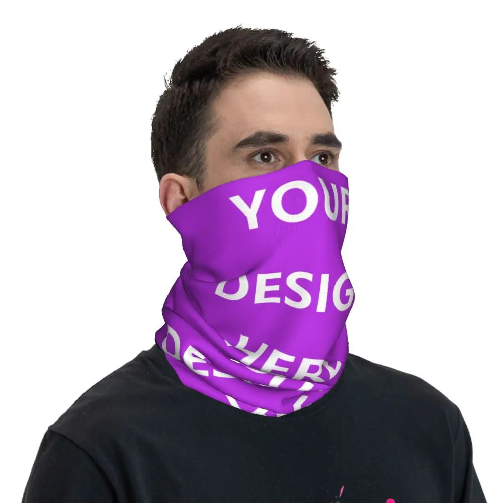 Custom Your Design Here Winter Headband Neck Warmer Ski Hunting Tube Scarf Personalized Customized Logo Face Bandana Gaiter