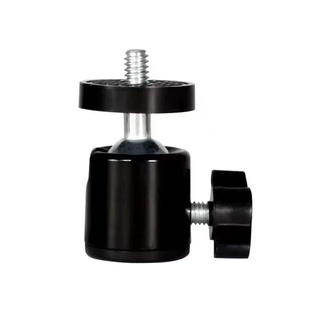 Aluminum Alloy 360° Rotatable Mini Ball Head with 1/4" Screw for DSLR Camera Tripod Phone Mount Vlog Photography
