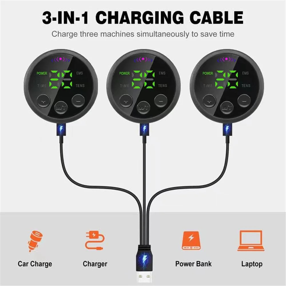 Intelligent EMS Belt Massage Set Full Body Muscle Stimulation Trainer Abdominal Fitness Device USB Charging Version