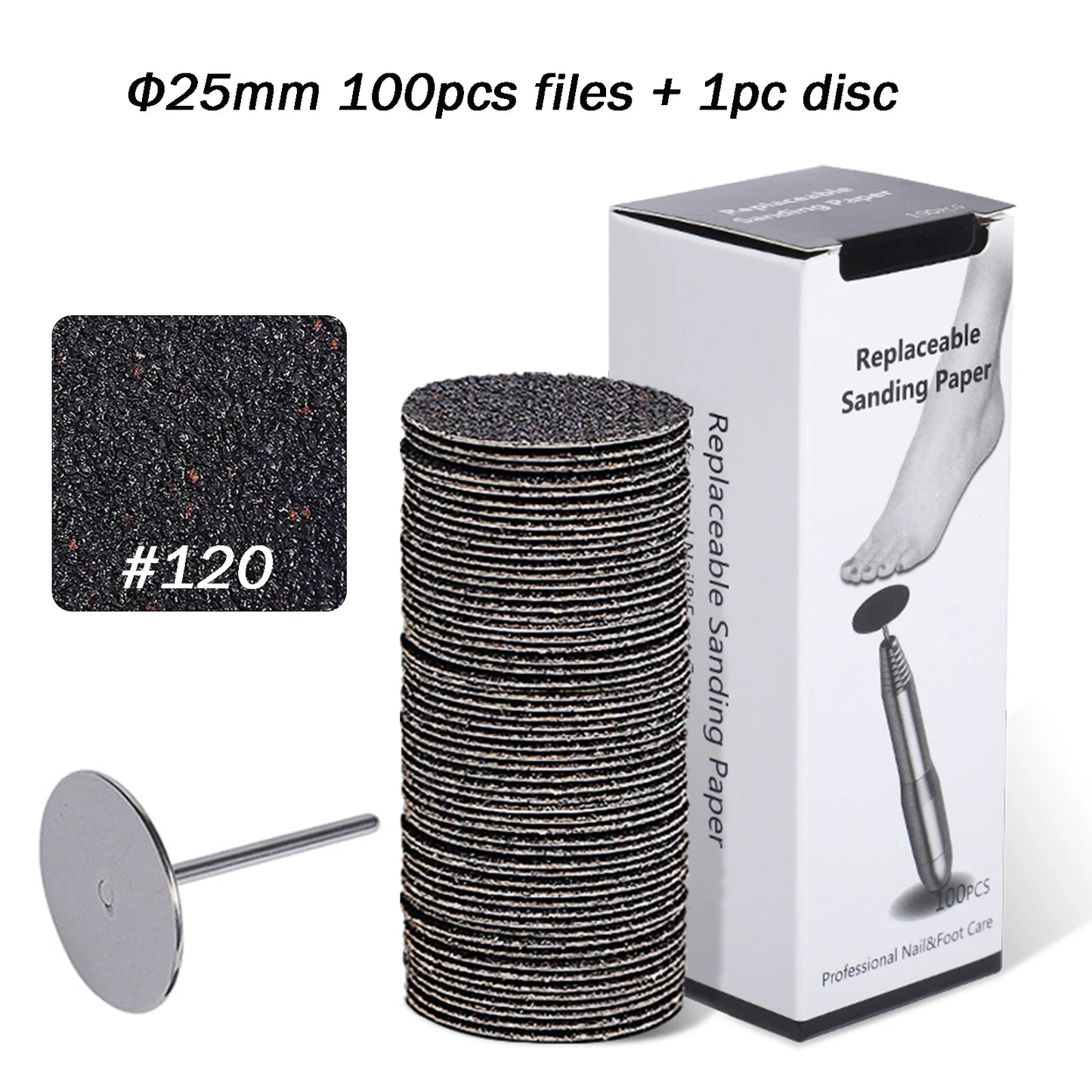 Diamond Nail Drill Bit Sanding Band Rotary Burr Foot Rasp Cuticle Cutters for Manicure Pedicure Disc Nozzles Tool Accessories