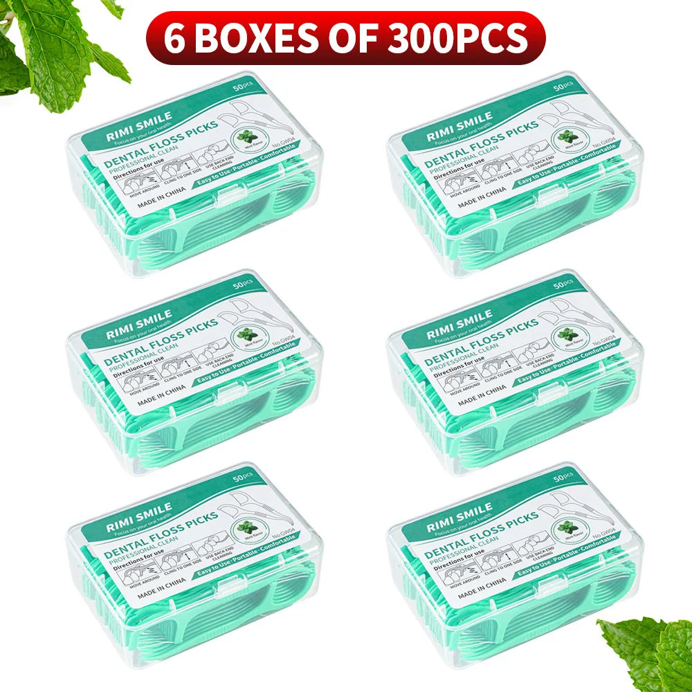 1000/500/300/150/50PCS Peppermint Dental Floss, Super Strong Tooth Cleaner, Portable Travel Teeth Care, Value for Money Set