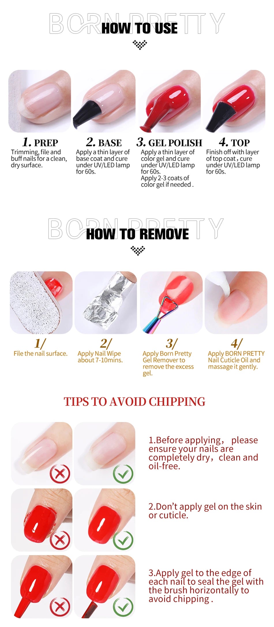 BORN PRETTY 10ml Sliver Reflective Gel Polish Sparking Glitter Semi Permanent Varnish Nail Art Soak Off Gel Varnish Manicure