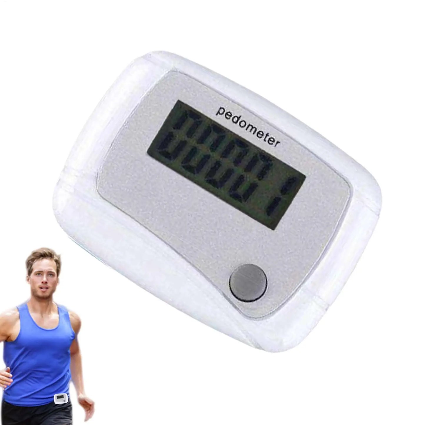 Digital LCD Pedometer with Clip Walking Running Step Counter Step Mini Step Meter for Outdoor Jogging Training Walking