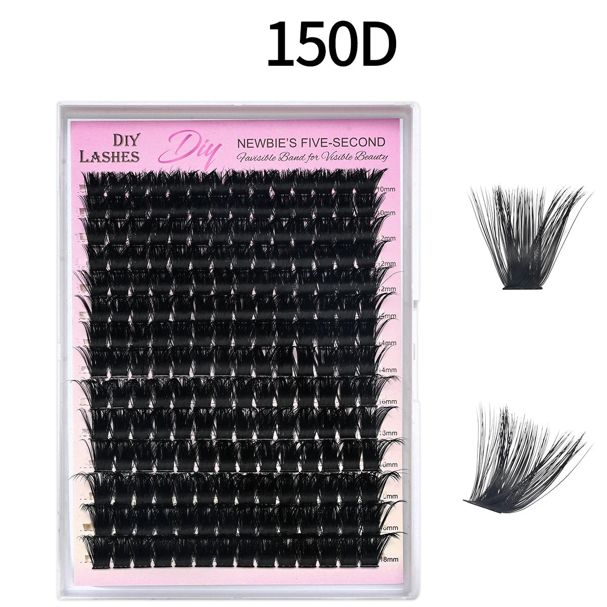 14 Rows of Natural Russian Curly Mink Eyelashes 100D-200D Natural Thick Eyelash Clusters D Personal Eyelashes DIY Eyelash Extens