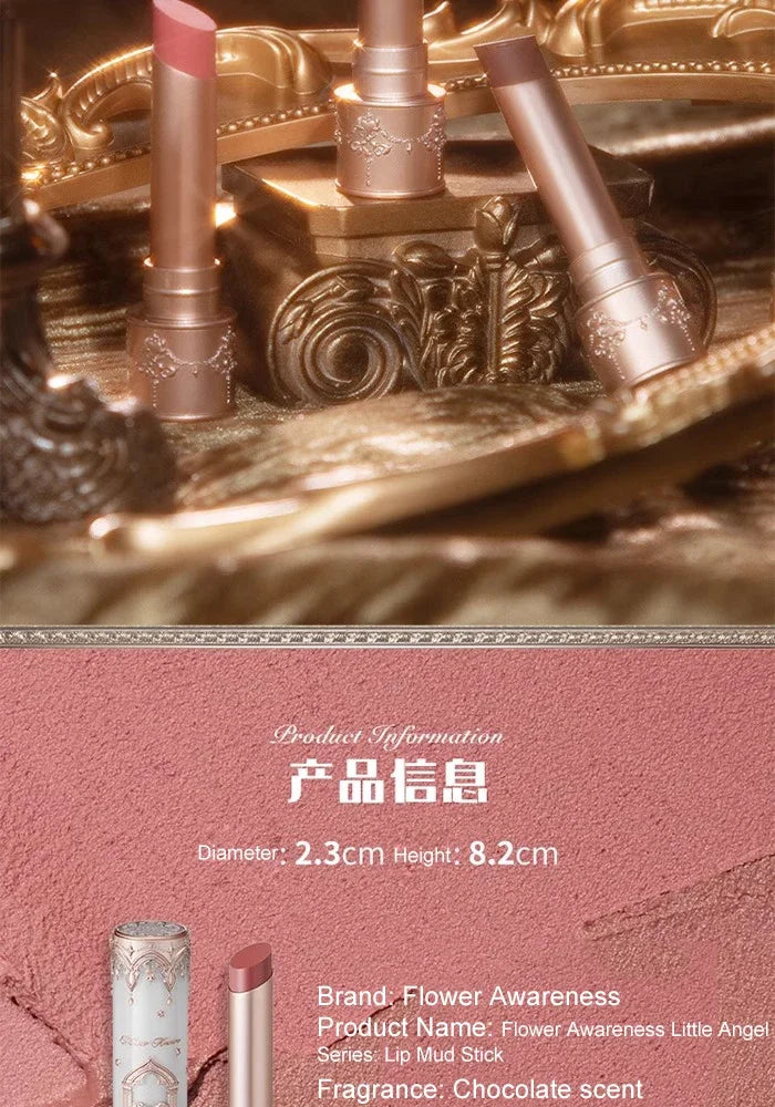 Flower Knows Little Angel Collection Lipstick Velvet Matte Waterproof Long Lasting Lip Gloss Makeup Moisturizing Soft Texture