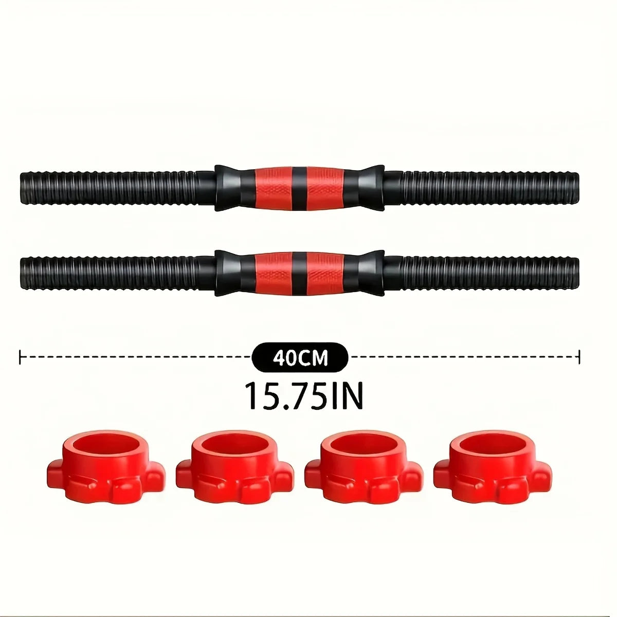 Dumbbell Rod Connectors Set,Universal Dumbbell Handle Fix, Excludes Weight Plates - Ideal for Gym Enthusiasts & Weightlifters