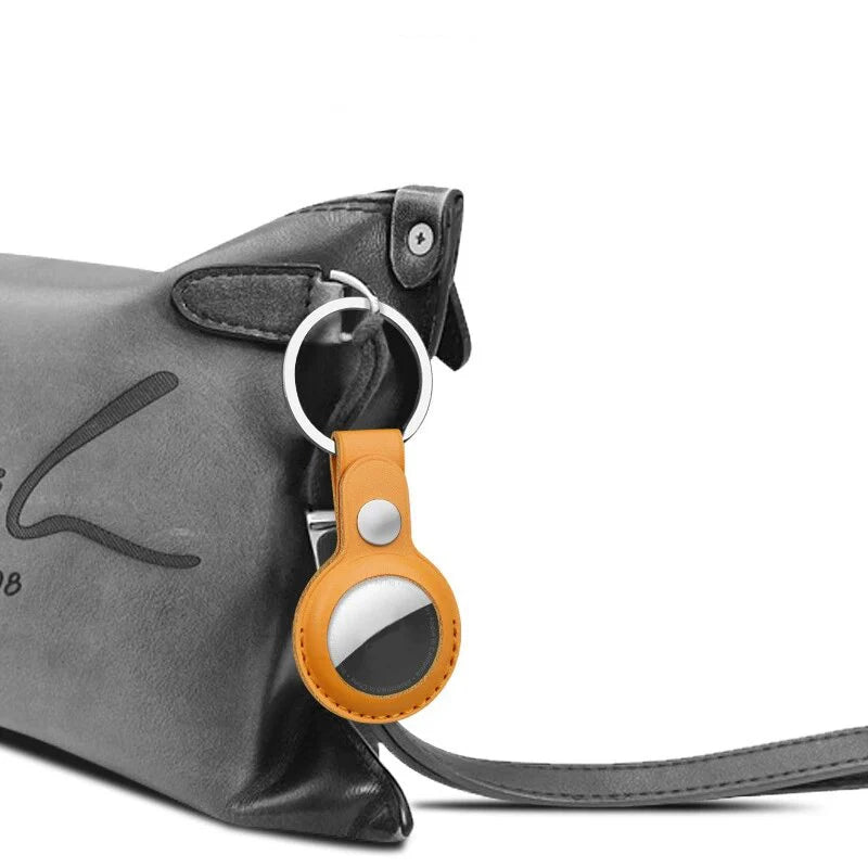 PU Leather Case for Airtag Metal Pendant Protective Case Cover Animals Tracker Accessories Waterproof Luggage Anti-Loss Keyring