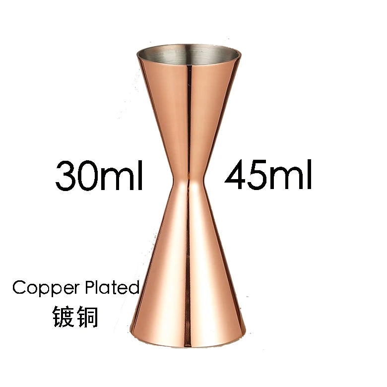 Integrated-Style Jigger Double Cocktail Jigger Bar Measure with Etched Pattern Bar Tools