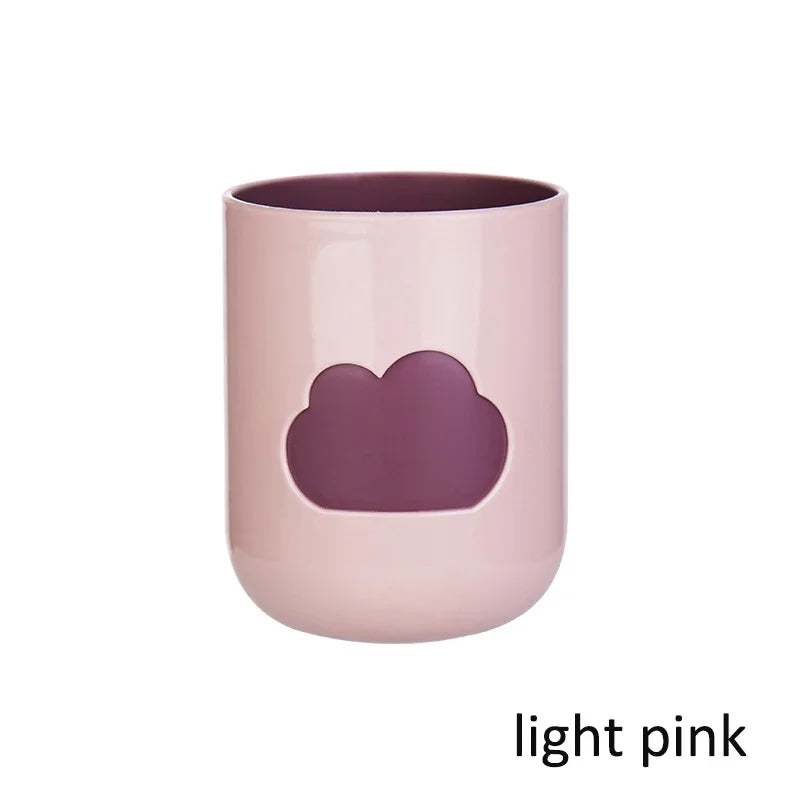 Cloud Pattern Toothbrush Cup Big Mouth Couples Cups Plastic Wash Tooth Mug Bathroom Supplies Household Daily Tools