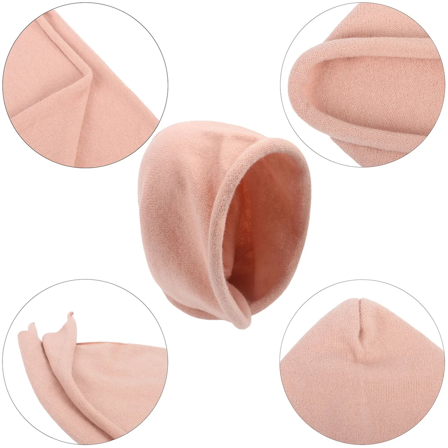 Fashion Women Winter Scarf Hat Set Knitted Cap Warm Balaclava Skullies & Beanies