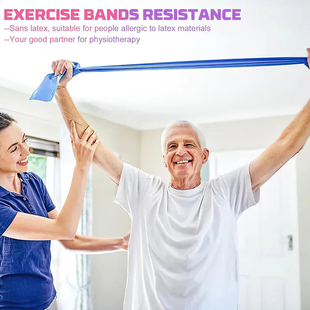 Resistance Bands Exercise Physical Therapy Bands Yoga Pilates Pull Strap for Home Gym Fitness Stretching Strength Training