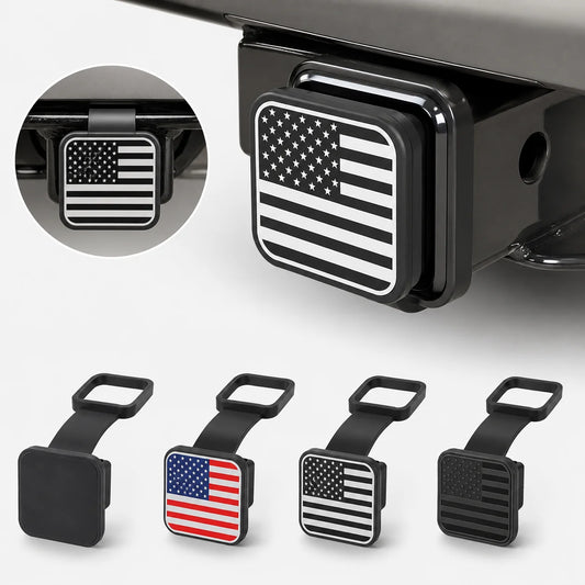 Trailer Hitch Receiver Cover Plug Waterproof Tube Cap Protector Dustproof 2 Inch Receiver Rubber Auto Square Plug Tow Hook Cover