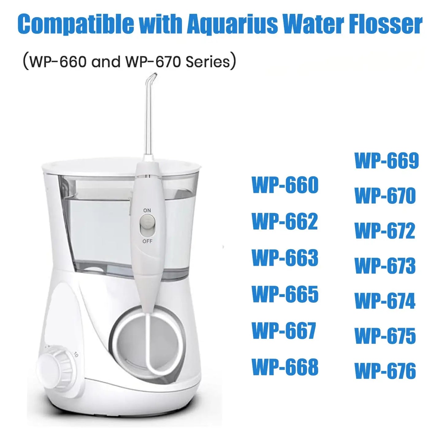 Replacement Hose and Handle Parts for Waterpik Water Flosser WP-660 WP-670 Series Oral Irrigator Accessories Slide Switch
