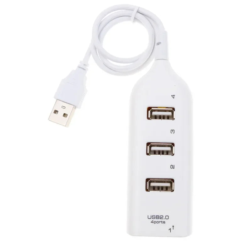 Mini USB 2.0 Hub 4-Port with Power Adapter, Powered USB Splitter for PC Laptop Desktop, High Speed Data Transfer 480Mbps, Plug &