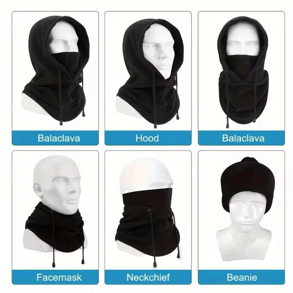 Winter Balaclava Face Mask Windproof Thermal Hooded Scarf for Skiing Cycling Fishing Cold Weather Sports Gear Christmas Gift
