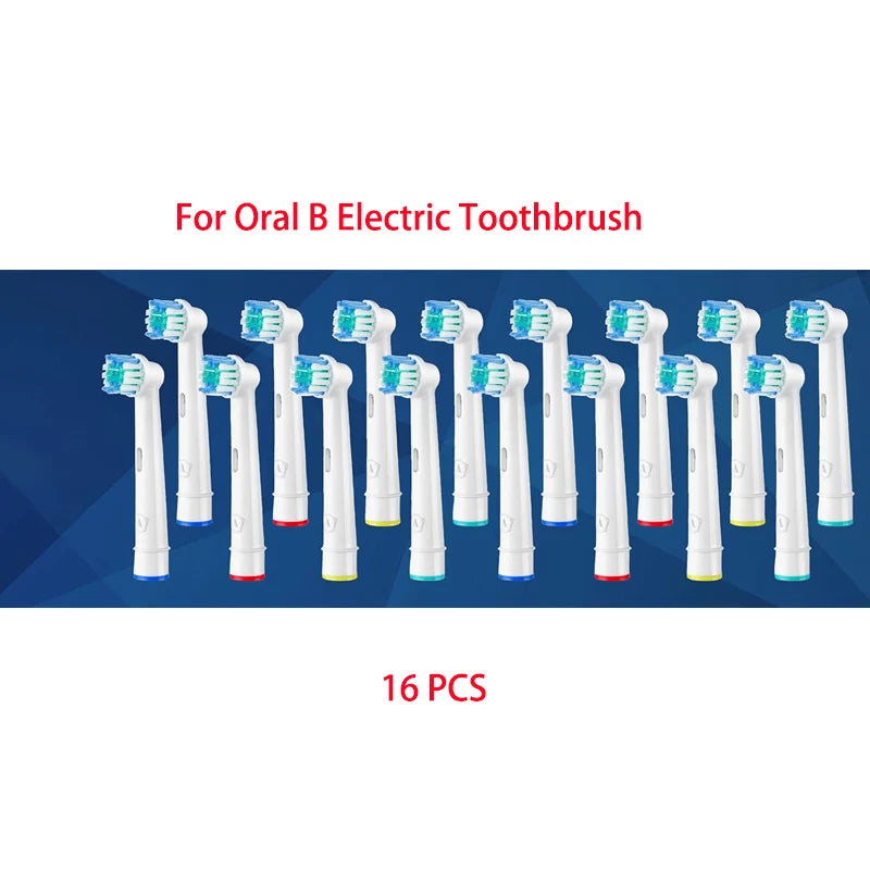 4/8/16 Pcs Electric Toothbrush Replacement Head Soft Dupont Bristle Tooth Brush Heads For Oral B Toothbrush Nozzles SB-17A