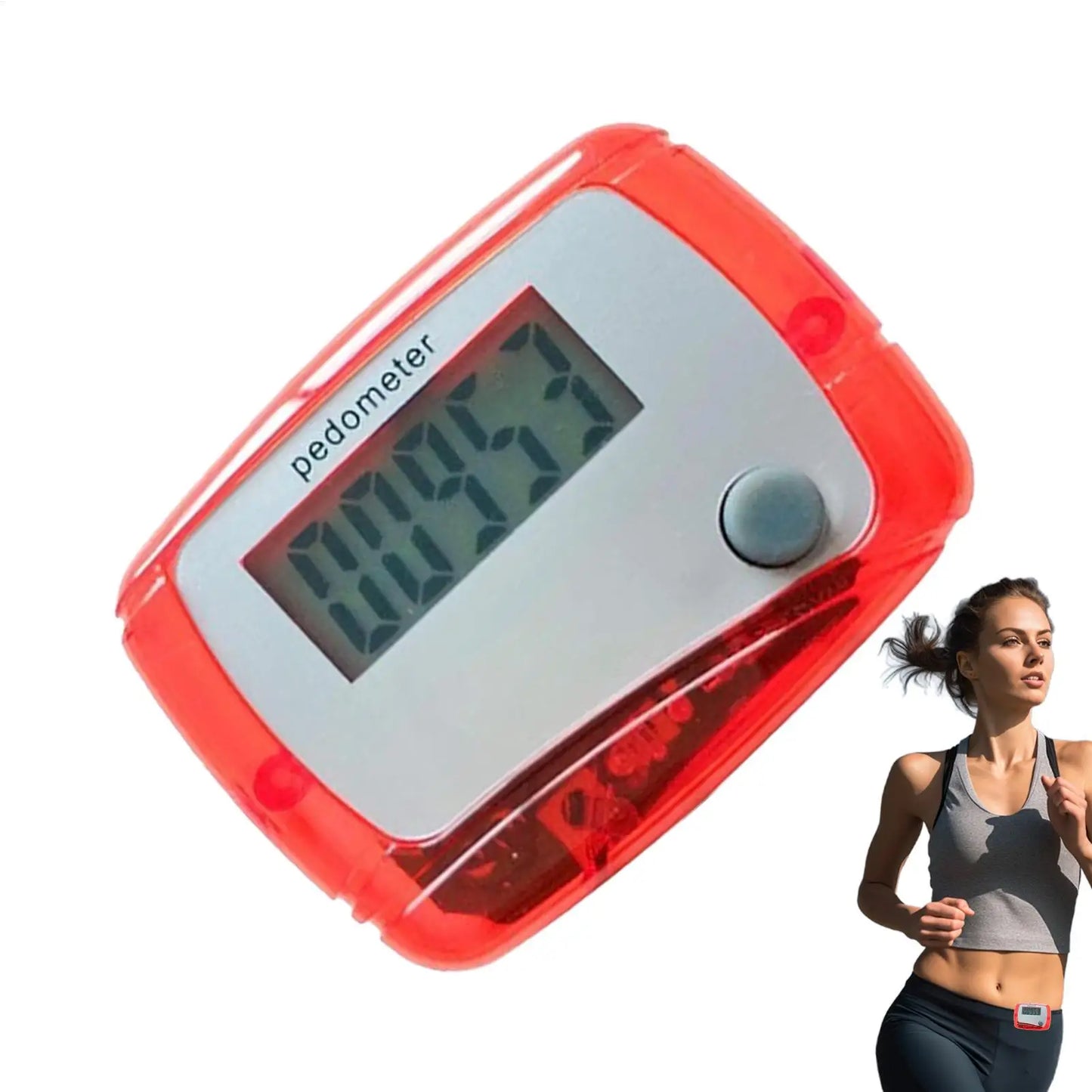 Digital LCD Pedometer with Clip Walking Running Step Counter Step Mini Step Meter for Outdoor Jogging Training Walking
